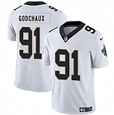 Men & Women & Youth New Orleans Saints #91 Davon Godchaux White 2025 Vapor Limited Stitched Jersey,baseball caps,new era cap wholesale,wholesale hats